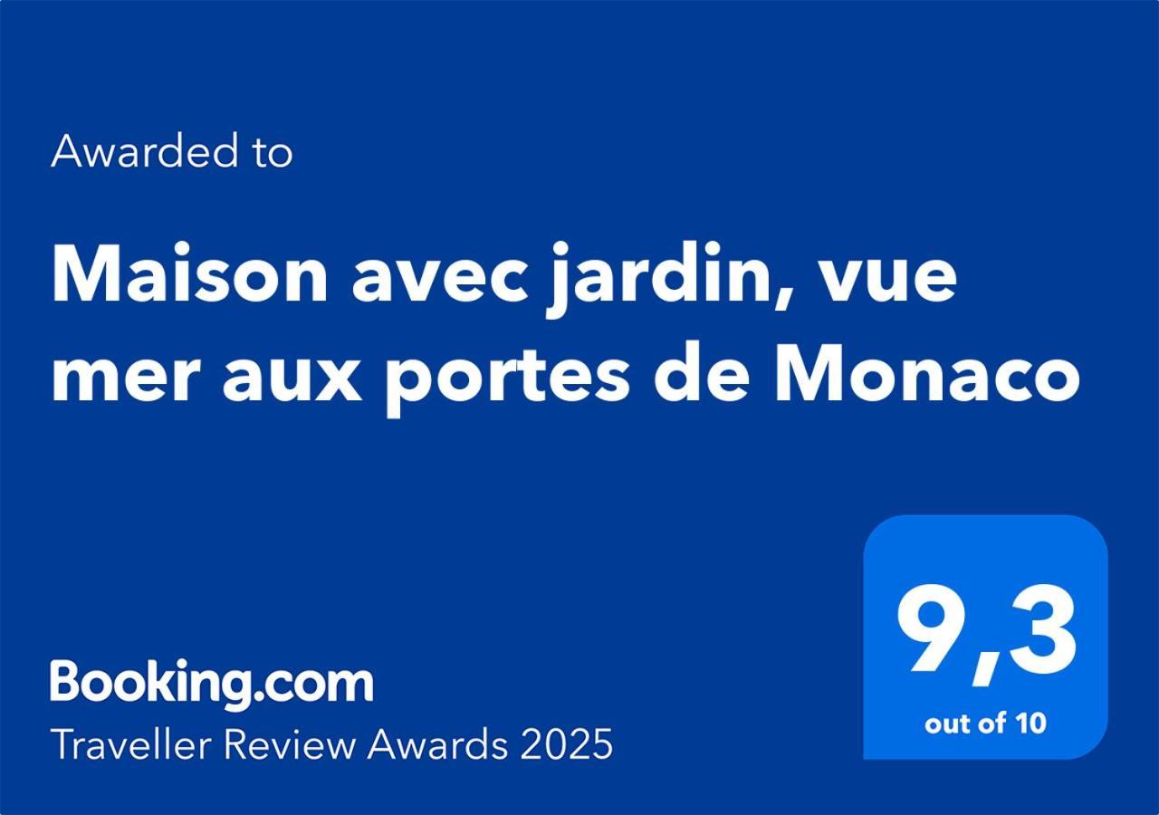 Maison Avec Jardin, Vue Mer Aux Portes De Monaco Beausoleil Exteriér fotografie